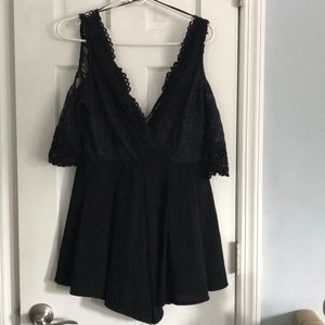 Black lace romper
